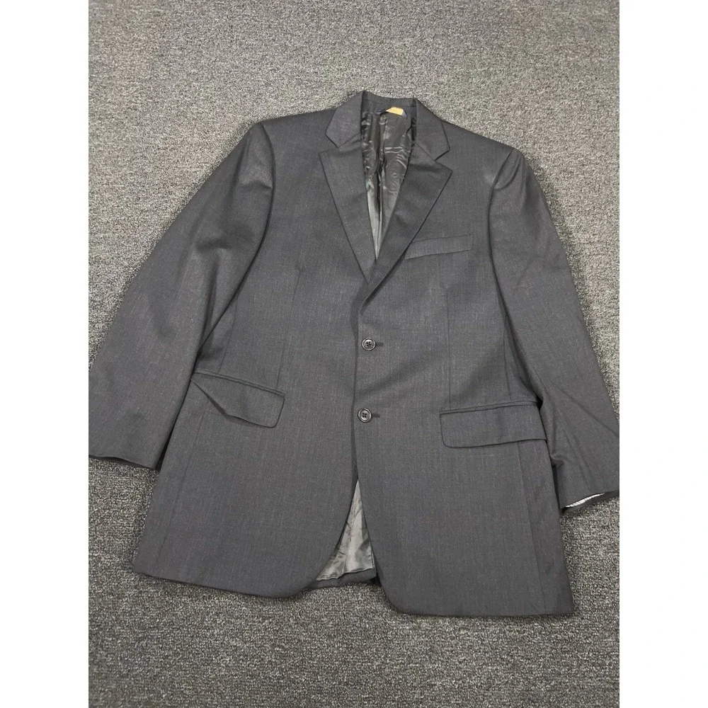 Brooks Brothers Blazer Jacket Men's 40R Gray 1818 Madison Estrato Trabaldo Togna